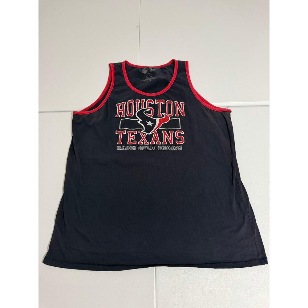 NFL Houston Texans Mens 2XL Red Trim Tank Top American Football